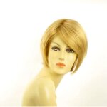 Perruque femme courte lisse blond clair dor� - lg26 - fibre synth�tique - coupe sobre et naturelle