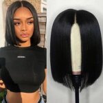 Perruque femme fibres synthtiques bresilienne cheveux fibres synthtiques bob lace wig for black women ...
