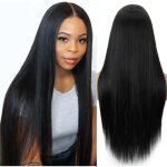 Perruque - femme - cheveux naturels - lisse - douceur - rsistante  la chaleur