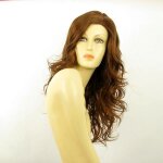 Perruque femme longue boucl�e ch�tain - jennifer 30 - fibre synth�tique - coupe naturelle