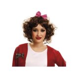 Perruque - fille - frise - brune - annes 60 - dguisements