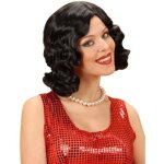 Perruque - generique - annes 20 - femme - cheveux noirs onduls - raie sur le ct