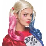 Accessoire de costume - suicide squad - perruque harley quinn - femme - noir / rose / bleu - livraison ...