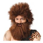 Perruque homme des cavernes avec barbe en bo�te alpexe - 202