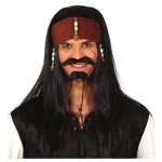 Perruque homme pirate des caraibes - fiestas guirca - accessoire de dguisement - noir - homme