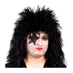 Perruque - kiss - noir - style rockeur - pour adultes - mixte