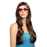 Perruque - longue brune - adulte - int�rieur - femme