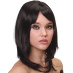 Accessoire de t�te pour d�guisement - perruque luxe noire mi - longue femme - 170g