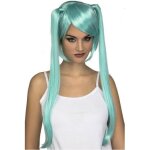 Perruque manga bleue - disfrazzes - couettes larges - femme adulte - intrieur