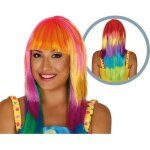 Perruque - multicolore - taille unique - femme - dguisement annes 80 - evjf