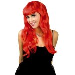 Perruque party chic rouge rouge