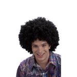 Perruque - pop gm - noire - frise - cheveux mi - longs