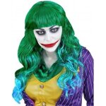 Perruque psychopathe verte et bleue femme Perruque psychopathe verte et bleue femme