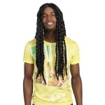 Perruque rasta avec tresses noir