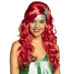 Perruque sirène cheveux roux Étoile de mer femme orange cuivre mandarine Perruque sirène cheveux roux Étoile de mer femme orange cuivre mandarine