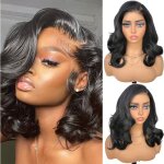 Perruque synth�tique boucl�e - jozsi - dentelle frontale 13x6 - longueur 45 cm - noir naturel - pr� - ...