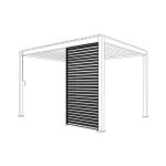 Persienne 130cm pour pergola bioclimatique triomphe. côté 4m. panneau brise vue. aluminium. anthracite ... Persienne 130cm pour pergola bioclimatique triomphe. côté 4m. panneau brise vue. aluminium. anthracite ...