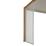 Persienne pour pergola bioclimatique autoportante ecozia 4x3 m argile - hesp�ride