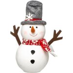 Personnage bonhomme de neige avec chapeau et �charpe