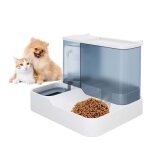 Pet water distributeur animaux de compagnie croquettes chat automatiqueabreuvoir 1l et alimentateur 2. ...