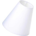 Abat - jour blanc - petit - polyester et m�tal - diam�tre 15 cm