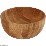 Bol en bambou - petit - marron - rond - 8 x 35 cm - bois naturel - cuisine pratique
