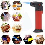 Chalumeau de cuisine - chefs torch - crme brle - rechargeable - rouge - 11 cm