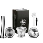 Petit djeuner - caficafilas pour capsule rechargeable nespresso en acier inoxydable rutilisable capsules ...