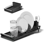 Petit Égouttoir À vaisselle compact et extensible egouttoir vaisselle noir pour evier avec porte - couverts ... Petit Égouttoir À vaisselle compact et extensible egouttoir vaisselle noir pour evier avec porte - couverts ...