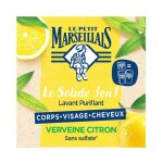Le petit marseillais savon solide 3 en 1 lavant purifiant verveine citron 80g