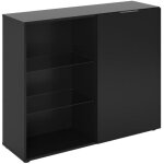 Petit meuble de rangement - dcor noir - l991 x h813 x p315 cm - fabriqu en allemagne