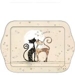 Plateau de service - kiub - chats amoureux - mélamine - 21 x 14 cm - rectangulaire Plateau de service - kiub - chats amoureux - mélamine - 21 x 14 cm - rectangulaire