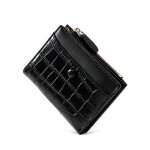 Porte - monnaie en cuir pu pour femmes - noir - motif pierre - pochette � monnaie avec fermeture �clair ...