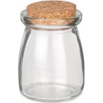 Petit pot en verre avec bouchon lige 7 cm - transparent