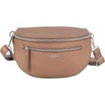 Petit sac banane en bandouli�re femme multipoches - marron m�tal