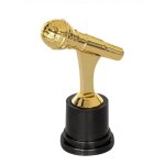 Petit trophe micro or 125cm sur socle