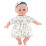 Poupée - petitcollin - lola - yeux bleus clignotants - robe lapins - 28cm Poupée - petitcollin - lola - yeux bleus clignotants - robe lapins - 28cm
