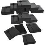 Petites boites carton cadeaux en papier kraft noir pour bijoux(lot de 12) - boite carton kraft mat avec ...