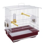 Petite cage oiseaux - 2 mangeoires 2 perchoirs 1 abreuvoir - ferplast