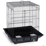 Petite cage � oiseaux avec support pour aire de jeux 61 cm de haut - 457l x 457l x 61h - pour perroquets ...