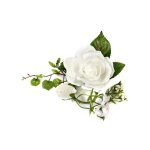Petite composition fleurs artificielles blanches 20 x 10 x 7 cm - blanc Petite composition fleurs artificielles blanches 20 x 10 x 7 cm - blanc