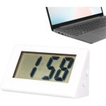 Petite horloge num�rique lcd noire � piles pour voiture / tableau de bord / bureau / cuisine / salle ...