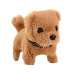 Petite peluche chien beige mignon realiste interactif marche bouge robot queue remuant electrique jouet ... Petite peluche chien beige mignon realiste interactif marche bouge robot queue remuant electrique jouet ...
