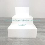 Petite pice monte carre en polystyrne 21 cm de haut cot 20cm  10cm 3 tages en styro x 7cm de haut ...