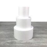 Petite pi�ce mont�e haut. 30 cm en polystyr�ne base � 20cm � 10cm 3 disques de 10cm de haut pour g�teau ...