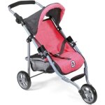 Petite poussette de jogging lola pour poup�es anthracite - rose
