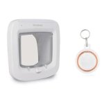 Petsafe chatière à puce électronique blanche 22x239 cm + clé de collier pour chat non puçé Petsafe chatière à puce électronique blanche 22x239 cm + clé de collier pour chat non puçé
