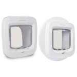 Petsafe chatière à puce électronique blanche 22x239 cm + adaptateur de vitrage Petsafe chatière à puce électronique blanche 22x239 cm + adaptateur de vitrage
