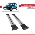 Barres de toit railing pour peugeot bipper - apline fly mod�le - gris - charge utile < 300 kg