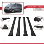 Compatible avec peugeot expert 3 traveller 2017 - 2026 fly model barres de toit railing porte - bagages ...